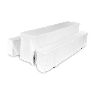 Holzbank Husse, 25 x 220 cm, weiß