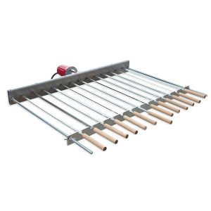 Spießdreher für 13 Spieße für Edelstahlgrill/Schaschlikgrill