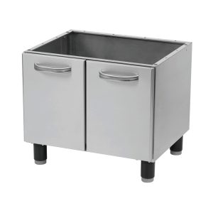 Unterbau für Elektro-Grillplatte glatt verchromt 400 V