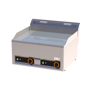 Elektro-Grillplatte, glatt, verchromt, 650 x 480 mm - 400 V