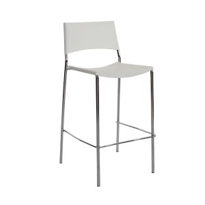 Barhocker Padova Chrom/Weiß