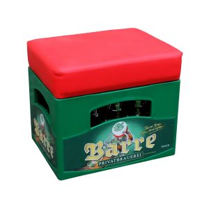 Sitzkissen - Sitzauflage Bierkasten- BEERSIT, rot, Leder