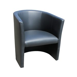 Cocktailsessel, schwarz, Kunstleder