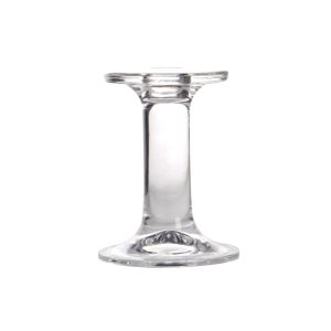 Kerzenleuchter, glas, H= 13 cm