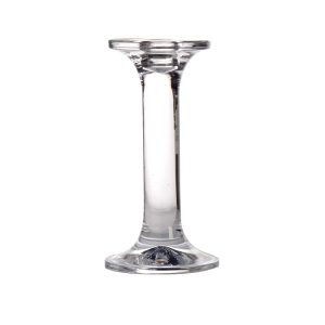 Kerzenleuchter, glas, H= 18 cm