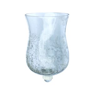 Glasaufsatz Teelichthalter crackle/klar für Kerzenständer 77 cm