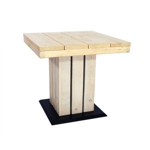 Hightable, Sitztisch, weiß gekalkt, 78 x 78 cm
