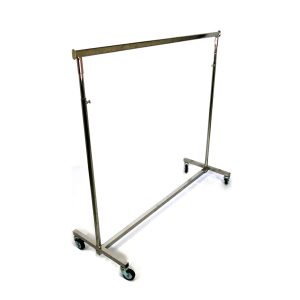 Kleiderbügel Rollständer ST21214 chrome, 140 cm lang, H= 145 bis 220 cm Garderobenständer