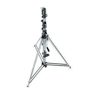 Kurbelstativ Manfrotto 087NW, Max Last - 30 Kg, H= 3,8 m, TV Zapfen Aufnahme - Si