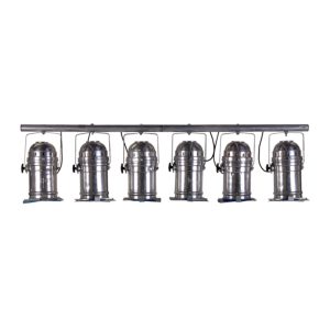 PAR 64 / 500W Raylight - 6ér Bar, 2 x 16 Pol. Harting - silber