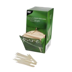 Pommes-Frites-Gabeln, Holz, 1000 Stk.