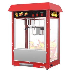 Popcornmaschine mit rotem Dach, mit Kessel, 5 kg