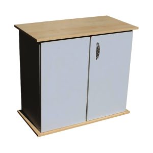 Sideboard, grau/ahorn, 94 x 50 cm