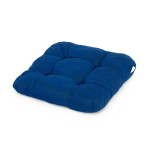 Sitzkissen blau/schwarz, marmoriert, 38 x 38 cm