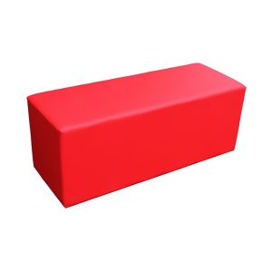 Sitzwürfel, KUBIX 120 rot, Leder 120 x 47 x 45 cm