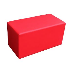 Sitzwürfel, KUBIX 90 rot, Leder 90 x 47 x 45 cm