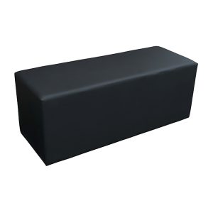 Sitzwürfel, KUBIX 120 schwarz, Leder 120 x 47 x 45 cm