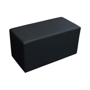 Sitzwürfel, KUBIX 90 schwarz, Leder 90 x 47 x 45 cm