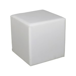 Sitzwürfel, KUBIX 45 weiss, GALA, Leder, 45 x 47 x 45 cm