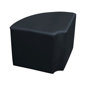 Sitzwürfel, KUBIX ST90 schwarz, Leder, 90°