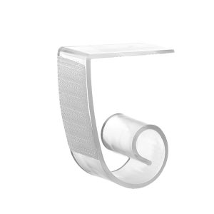 Skirtingclip,transparent, 4 bis 7 cm Tischplatte