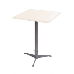 Stehtisch "Kombi-Table" - 4 - eckig, silber/weiß, 80 x 80 cm