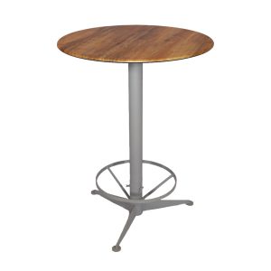 Stehtisch "Kombi-Table" silber/Atacama Cherry-Kirsche, d=80 cm