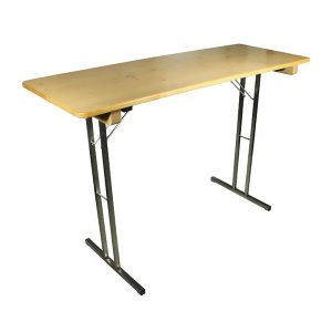 Stehtisch Longline, V2A/Fichte, 160 x 60 x 110 cm
