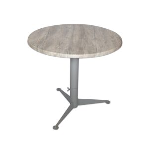 Tisch "Kombi-Table" - rund, silber/Ponderosa weiss, d=80 cm