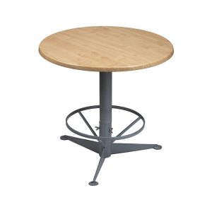 Tisch "Kombi-Table" - rund, silber/ahorn, d=80cm