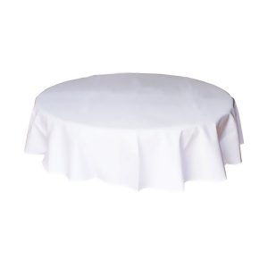 Tischdecke, Damast, rund, d=170 cm, weiß