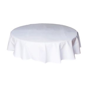 Tischdecke, Damast, rund, d=230 cm, weiß
