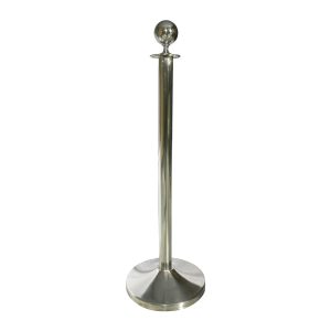 Trennkordelständer, Silber (Personenleitsysteme), H=1 m