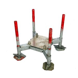 X4K-30 - Spindelbasement (4 x Spindel)  4-Punkt-Traverse (Expotruss), male 50 cm x 50 cm inkl. halber Konusverbinder