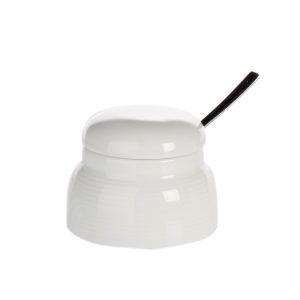 Zuckerdose, weiß, D= 8 cm, Bauscher Carat