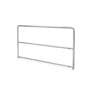 Sicherheitsgeländer, H: 100 cm, Breite: 185 cm - für Podestbreite: 200 cm, galv. verzinkt, nivtec/innodeck