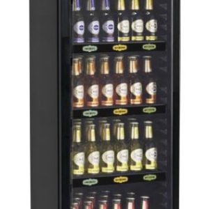 Kühlschrank Esta 290 l, Glastür, schwarz, B= 595 mm/H= 1,63 m