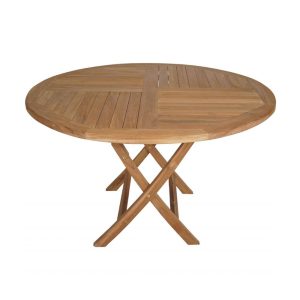 Teakholztisch, rund, 120 cm