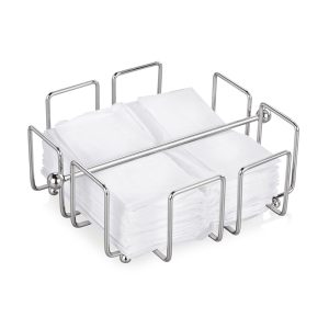 Serviettenhalter 14 x14 cm, Metall, verchromt